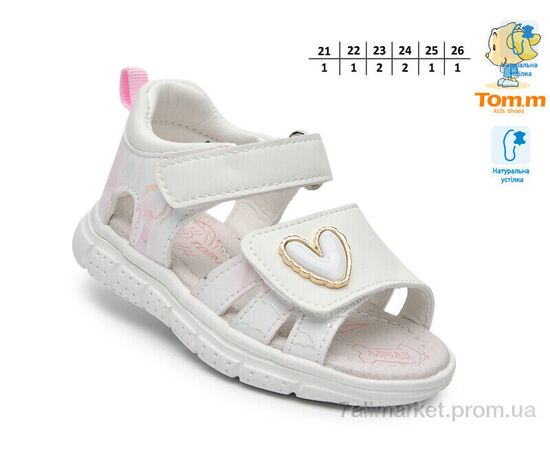Босоніжки дитячі літні Літо T68103C (8 пар р.21-26) "TOM.M" недорого оптом від прямого постачальника, зображення 2