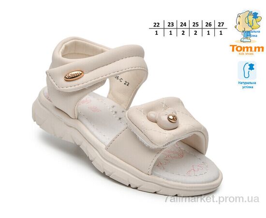 Босоніжки дитячі літні Літо T68106C (8 пар р.22-27) "TOM.M" недорого оптом від прямого постачальника, зображення 2