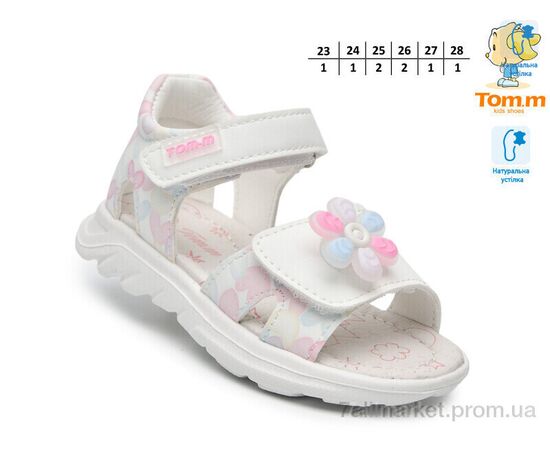 Босоніжки дитячі літні Літо T68040C (8 пар р.23-28) "TOM.M" недорого оптом від прямого постачальника, зображення 2