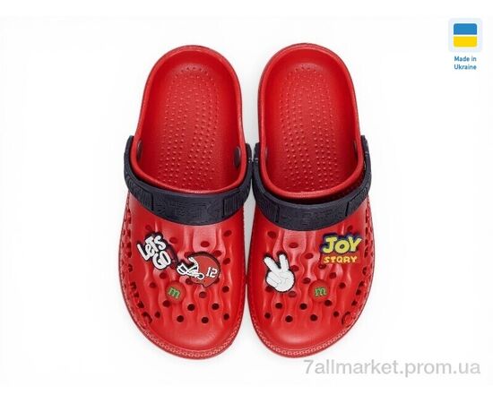 Крокси дитячі літні Літо 009 червоний (8 пар р.30-35) "Rai shoes" недорого оптом від прямого постачальника, зображення 2
