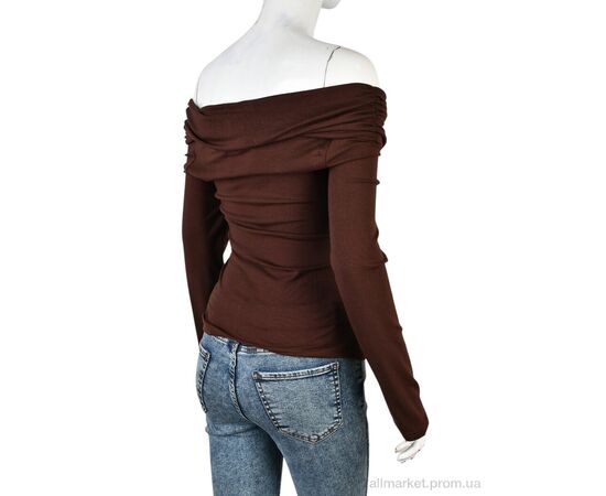 Кофта жіноча Весна/осінь 4393-ST2122 brown (4 шт. р.сіткаS-XL) "Мир" недорого оптом від прямого постачальника, зображення 2
