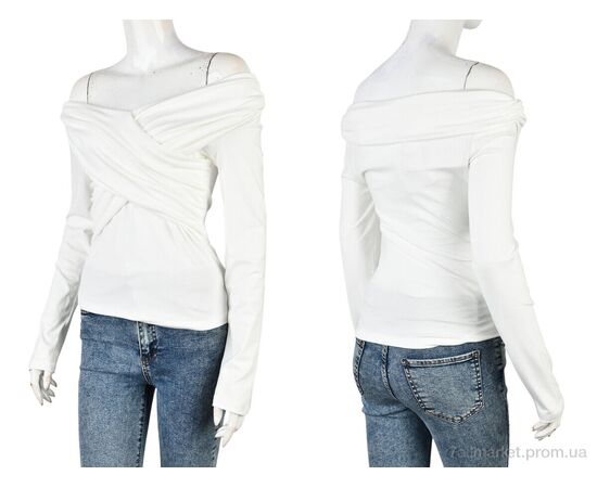 Кофта жіноча Весна/осінь 4393-ST2122 white (4 шт. р.сіткаS-XL) "Мир" недорого оптом від прямого постачальника, зображення 3