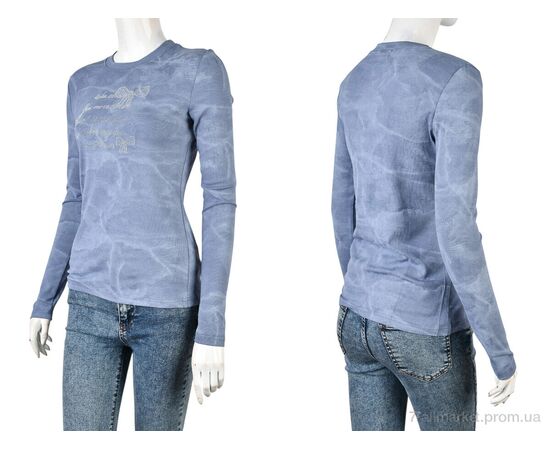 Кофта жіноча Весна/осінь 4393-MT38 blue (4 шт. р.сіткаS-XL) "Мир" недорого оптом від прямого постачальника, зображення 3