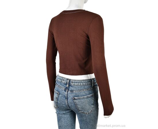 Кофта жіноча Весна/осінь 4393-MT213 brown (4 шт. р.сіткаS-XL) "Мир" недорого оптом від прямого постачальника, зображення 2
