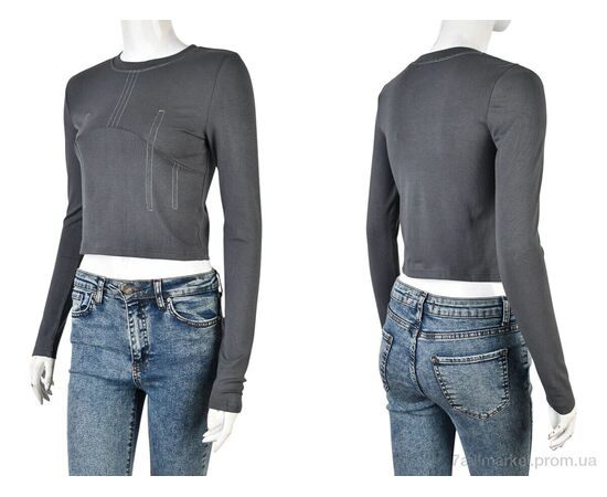 Кофта жіноча Весна/осінь 4393-MT213 grey (4 шт. р.сіткаS-XL) "Мир" недорого оптом від прямого постачальника, зображення 3