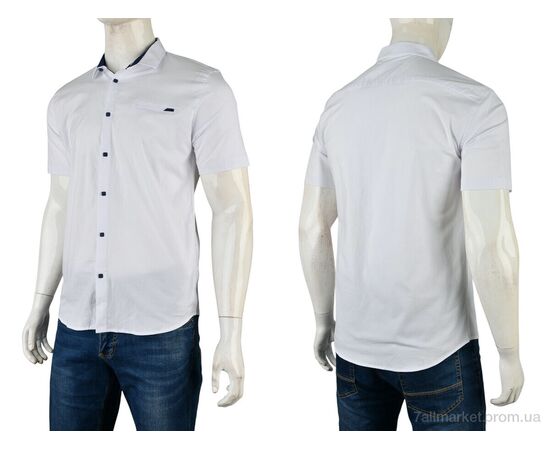 Фотография Мужская рубашка Лето 4392-2107 white (5 шт. р.сетка S-2XL) "Мир" недорого оптом от прямого поставщика, изображение 3