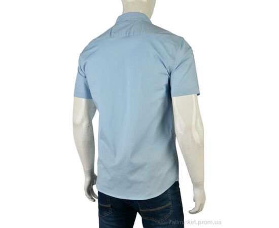 Фотография Мужская рубашка Лето 4392-2107 blue (5 шт. р.сетка S-2XL) "Мир" недорого оптом от прямого поставщика, изображение 2