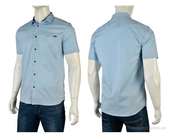 Фотография Мужская рубашка Лето 4392-2107 blue (5 шт. р.сетка S-2XL) "Мир" недорого оптом от прямого поставщика, изображение 3