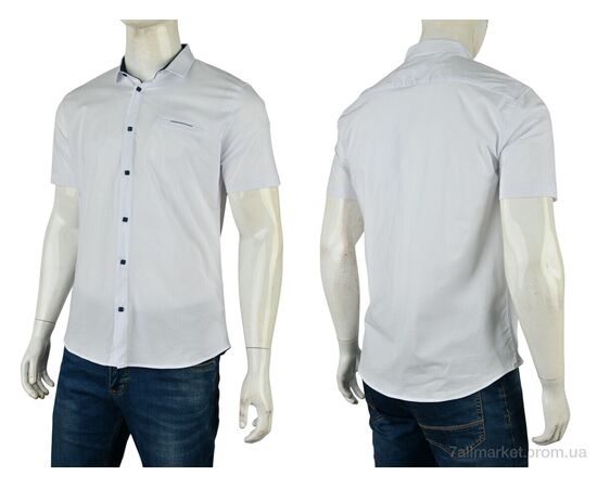 Фотография Мужская рубашка Лето 4392-2108 white (5 шт. р.сетка S-2XL) "Мир" недорого оптом от прямого поставщика, изображение 3