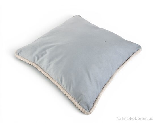 Подушка  Гобелен 4 квітки в квадраті (99031) блакитний 55x55см (2 шт. р.сіткаOne size) "Obuvok" недорого оптом від прямого постачальника, зображення 3