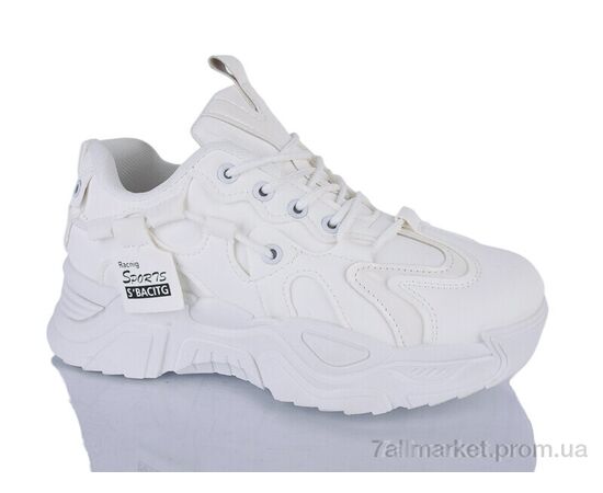 Фотография Кроссовки женские модные Весна/осень No brand 2219 white (8 пар р.37-40) "Prime-Opt" недорого оптом от прямого поставщика, изображение 3