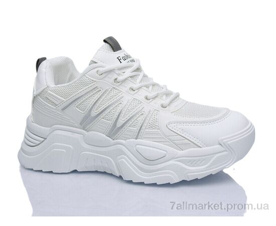 Фотография Кроссовки женские модные Весна/осень No brand 2222 white (8 пар р.37-40) "Prime-Opt" недорого оптом от прямого поставщика, изображение 3