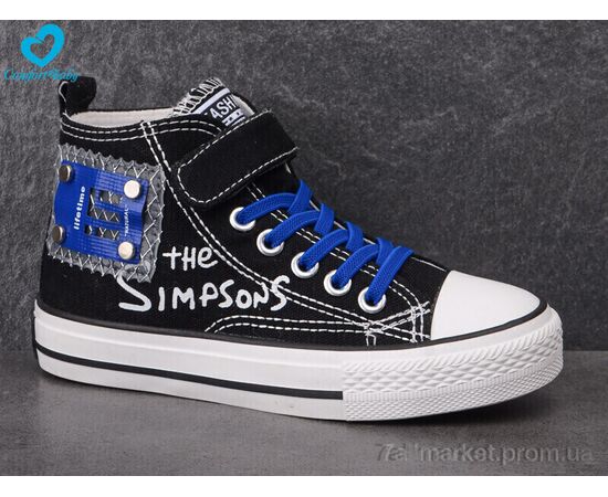 Фотография Кеды детские легкие Весна/осень 9111В чорно-синій (8 пар р.31-37) "Comfort-baby" недорого оптом от прямого поставщика, изображение 2