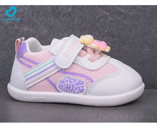 Фотография Кроссовки детские модные Весна/осень 6617 б-рож (11.5-13.5 см) (7 пар р.16-20) "Comfort-baby" недорого оптом от прямого поставщика, изображение 2