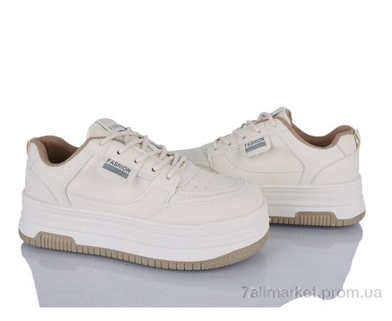 Фотография Кроссовки женские модные Весна/осень No brand B-91 BEIGE (8 пар р.37-40) "Prime-Opt" недорого оптом от прямого поставщика, изображение 2