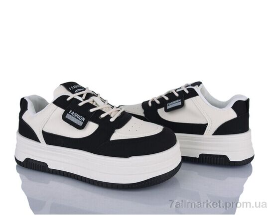 Фотография Кроссовки женские модные Весна/осень No brand B-91 WHITE-BLACK (8 пар р.37-40) "Prime-Opt" недорого оптом от прямого поставщика, изображение 2