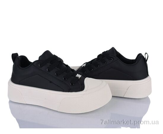 Фотография Кроссовки женские модные Весна/осень No brand C-3 black (8 пар р.37-40) "Prime-Opt" недорого оптом от прямого поставщика, изображение 2