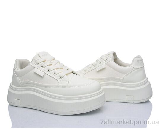 Фотография Кроссовки женские модные Весна/осень No brand G11 white (8 пар р.37-40) "Prime-Opt" недорого оптом от прямого поставщика, изображение 2