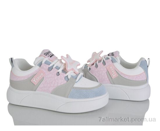 Фотография Кроссовки женские модные Весна/осень No brand K1226 pink (8 пар р.37-40) "Prime-Opt" недорого оптом от прямого поставщика, изображение 2