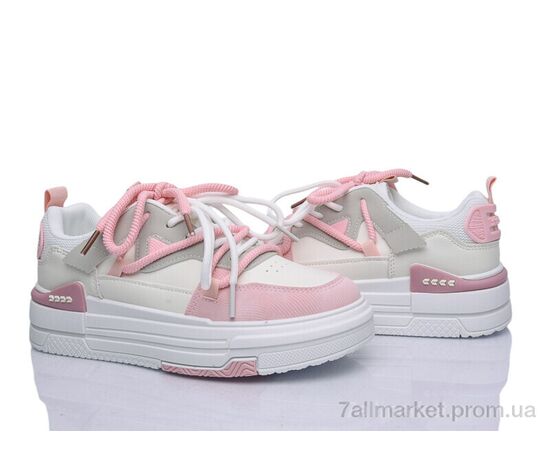 Фотография Кроссовки женские модные Весна/осень No brand K1316 pink (8 пар р.37-40) "Prime-Opt" недорого оптом от прямого поставщика, изображение 2