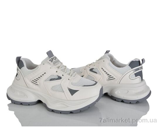 Фотография Кроссовки женские модные Весна/осень No brand K63 white (8 пар р.37-40) "Prime-Opt" недорого оптом от прямого поставщика, изображение 2