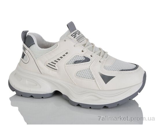 Фотография Кроссовки женские модные Весна/осень No brand K63 white (8 пар р.37-40) "Prime-Opt" недорого оптом от прямого поставщика, изображение 3