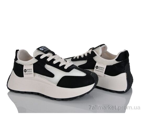Фотография Кроссовки женские модные Весна/осень No brand K8581 black (8 пар р.37-40) "Prime-Opt" недорого оптом от прямого поставщика, изображение 2