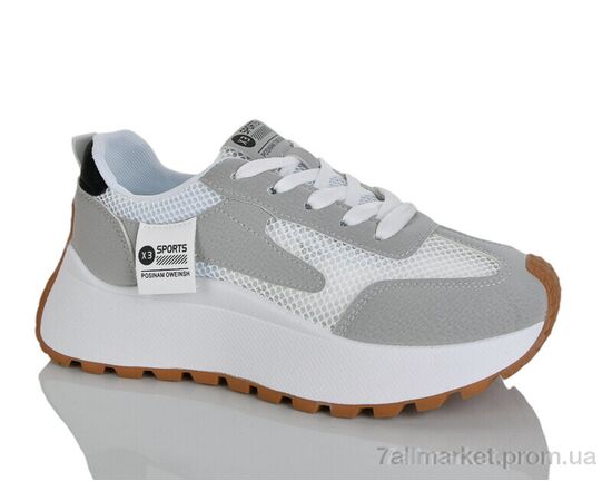Фотография Кроссовки женские модные Весна/осень No brand K8581 white (8 пар р.37-40) "Prime-Opt" недорого оптом от прямого поставщика, изображение 3