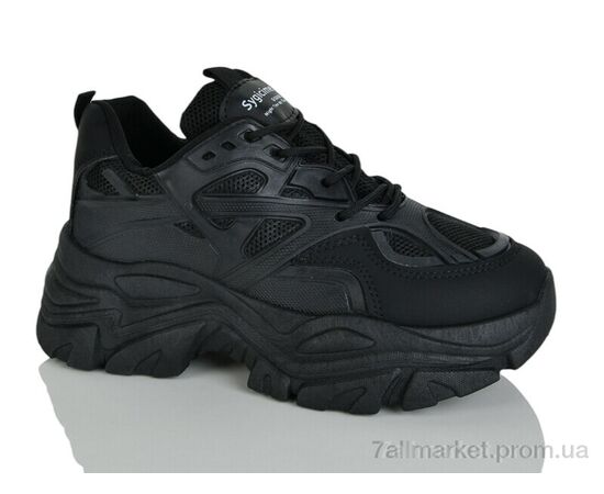 Фотография Кроссовки женские модные Весна/осень No brand M998 black (8 пар р.37-40) "Prime-Opt" недорого оптом от прямого поставщика, изображение 3