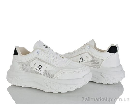 Фотография Кроссовки женские модные Весна/осень No brand MZ-B-7 white (8 пар р.37-40) "Prime-Opt" недорого оптом от прямого поставщика, изображение 2