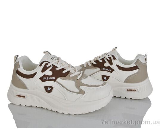 Фотография Кроссовки женские модные Весна/осень No brand Q103-1 beige (8 пар р.37-40) "Prime-Opt" недорого оптом от прямого поставщика, изображение 2