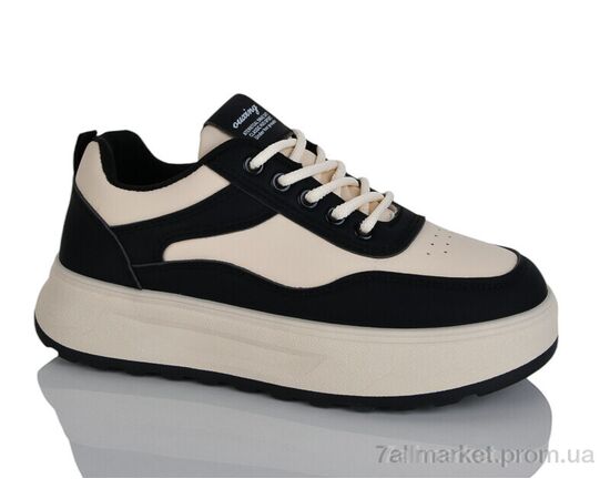 Фотография Кроссовки женские модные Весна/осень No brand Q5616 white-black (8 пар р.37-40) "Prime-Opt" недорого оптом от прямого поставщика, изображение 3