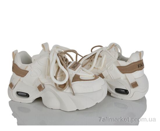 Фотография Кроссовки женские модные Весна/осень No brand YB2811 beige (8 пар р.37-40) "Prime-Opt" недорого оптом от прямого поставщика, изображение 2
