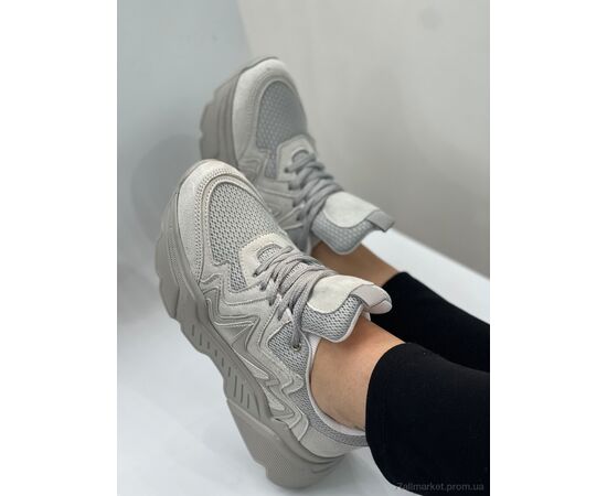 Фотография Кроссовки женские модные Весна/осень Z9 grey (8 пар р.36-40) "I8denim" недорого оптом от прямого поставщика, изображение 2