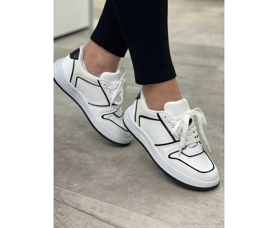 Фотография Кроссовки женские модные Весна/осень Z-W white (8 пар р.36-40) "I8denim" недорого оптом от прямого поставщика, изображение 2
