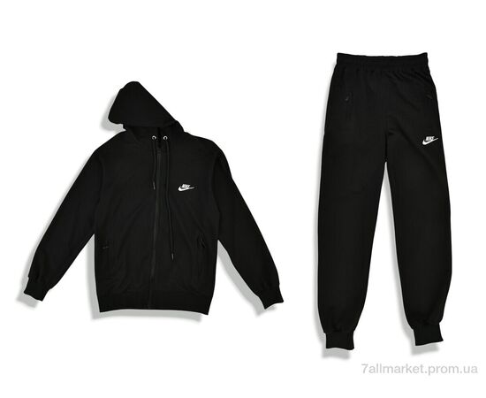 Спортивний костюм чоловічий Весна/осінь 001 black (5 шт. р.сітка48-56) "Денис спорт" недорого оптом від прямого постачальника, зображення 2