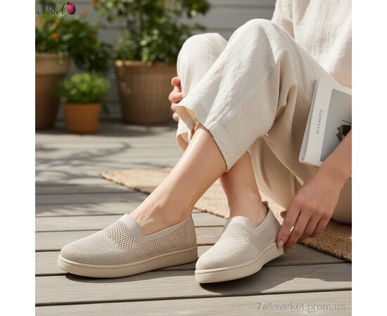 Фотография Слипоны женские тканевые Лето 5864-1-2 (8 пар р.36-41) "Aba" недорого оптом от прямого поставщика, изображение 2