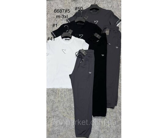 Костюм чоловічий стильний розміри M-3XL (3 кв) "PROSTOMEN" недорого від прямого постачальника, зображення 4