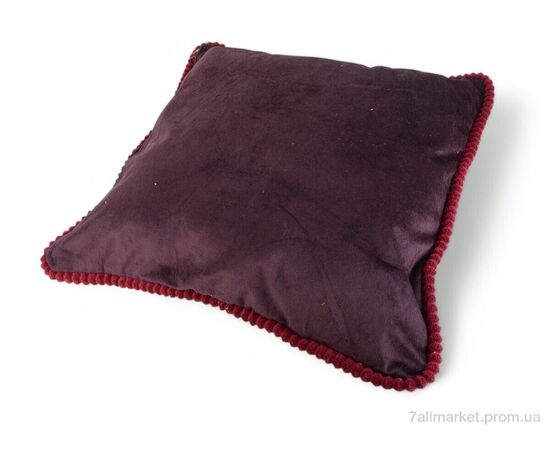Подушка  Гобелен 10964 55x55см bordo (2 шт. р.сіткаOne size) "Obuvok" недорого оптом від прямого постачальника, зображення 4