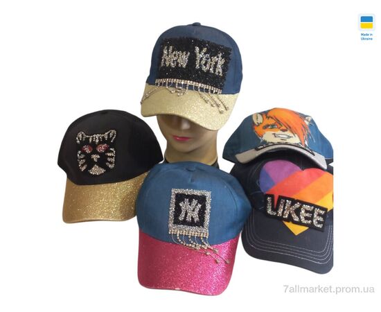 Кепка дитяча Літо 0813 mix (4 шт. р.сітка52-56) "Mabi" недорого оптом від прямого постачальника, зображення 2