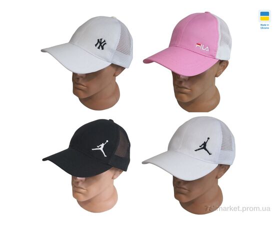 Кепка унісекс Літо 0828 mix (4 шт. р.сітка56-60) "Mabi" недорого оптом від прямого постачальника, зображення 2