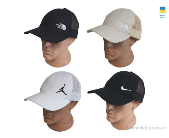 Кепка унісекс Літо 0829 mix (4 шт. р.сітка56-60) "Mabi" недорого оптом від прямого постачальника, зображення 2