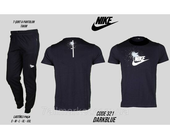 Фотография Спортивный мужской костюм летний NIKE размеры S-2XL (3цв) "REMAIN" недорого от прямого поставщика, изображение 3