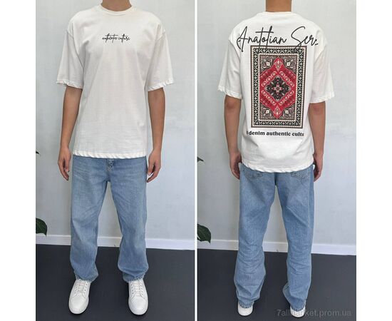 Футболка чоловіча Літо 90551 ekru (5 шт. р.сіткаS-XL) "I8denim" недорого оптом від прямого постачальника, зображення 2