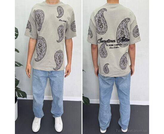 Футболка чоловіча Літо 90585 gri (5 шт. р.сіткаS-XL) "I8denim" недорого оптом від прямого постачальника, зображення 2