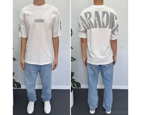 Футболка чоловіча Літо 90556 ekru (5 шт. р.сіткаS-XL) "I8denim" недорого оптом від прямого постачальника, зображення 2
