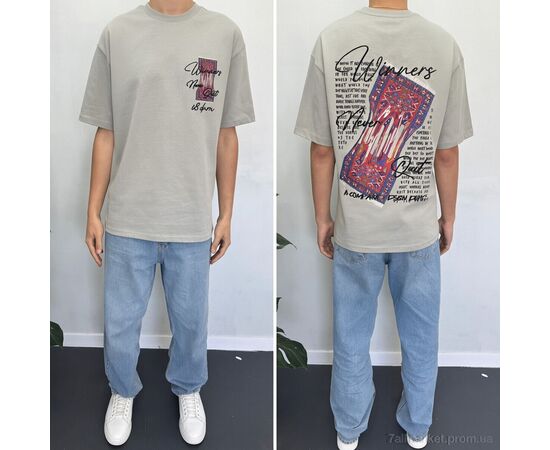 Фотография Футболка мужская Лето 90579 gri (5 шт. р.сетка S-XL) "I8denim" недорого оптом от прямого поставщика, изображение 2