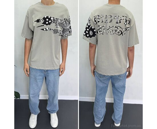 Фотография Футболка мужская Лето 90567 gri (5 шт. р.сетка S-XL) "I8denim" недорого оптом от прямого поставщика, изображение 2