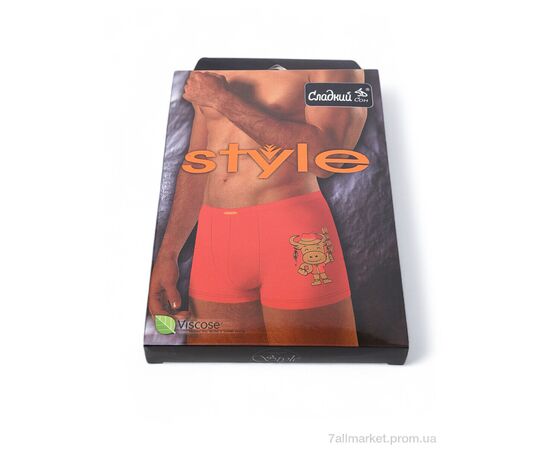 Труси Весна/осінь A354 red (08769) (20 шт. р.сіткаL-3XL) "Obuvok" недорого оптом від прямого постачальника, зображення 3