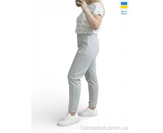 Фотография Спортивные брюки женские Весна/осень 10055-1NI св.сірий (4 шт. р.сетка 2XL-5XL) "Sport style" недорого оптом от прямого поставщика, изображение 2
